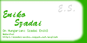 eniko szadai business card